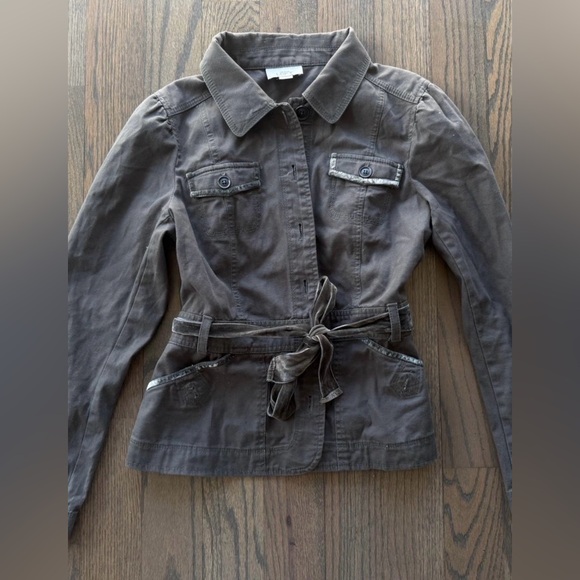 LOFT Jackets & Blazers - LOFT Brown Tie-Waist Utility Jacket